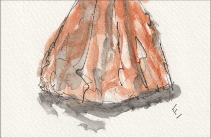 Original Figurative Female Watercolour And Ink Sketch, Signed Contemporary Art - Image 3