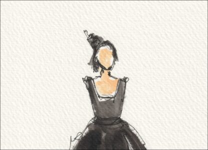 Original Figurative Female Wash And Ink Painting, Signed Contemporary Wall Art - Image 2