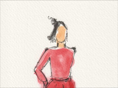 Figurative Female Painting, Original Signed Contemporary Feminine Small Wall Art - Image 2