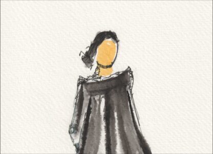 Signed Figurative Female Painting In Watercolour And Ink, Contemporary Wall Art - Image 2