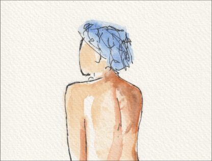 Original Signed Figurative Watercolour Painting Of A Nude Female Wall Art - Image 2