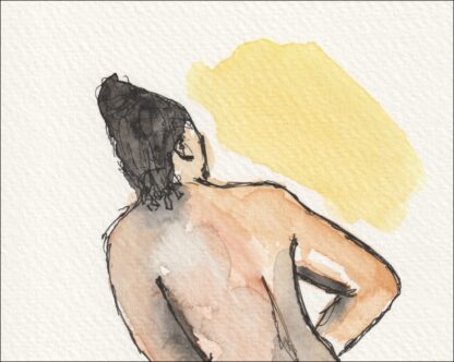 Original Figurative Female Watercolour And Ink Painting, Contemporary Wall Art - Image 2