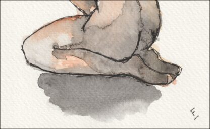 Original Figurative Female Watercolour And Ink Painting, Contemporary Wall Art - Image 3
