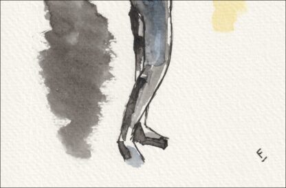 Original Figurative Female Watercolour And Ink Painting, Signed Contemporary Art - Image 2