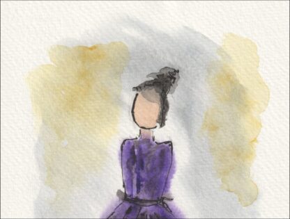 Figurative Female Wall Art, Original Feminine Painting In Watercolour And Ink - Image 2
