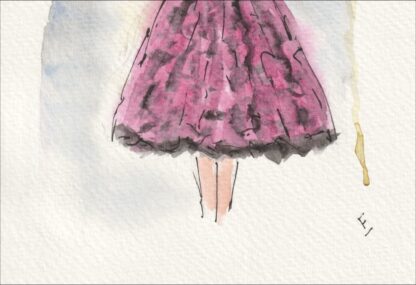 Figurative Female Watercolour And Ink Sketch, Original Signed Contemporary Art - Image 2