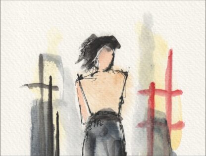 Original Figurative Female Watercolour Painting, Contemporary Abstract Wall Art - Image 2