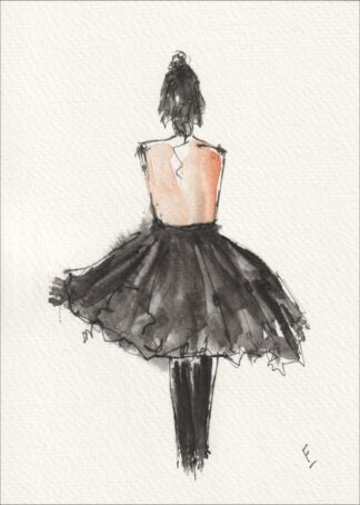 Original Figurative Female Watercolour Painting, Signed Contemporary Wall Art