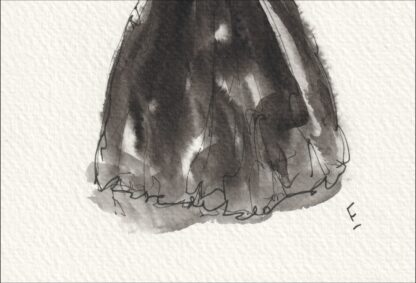 Original Figurative Female Wash And Ink Painting, Signed Contemporary Wall Art - Image 3