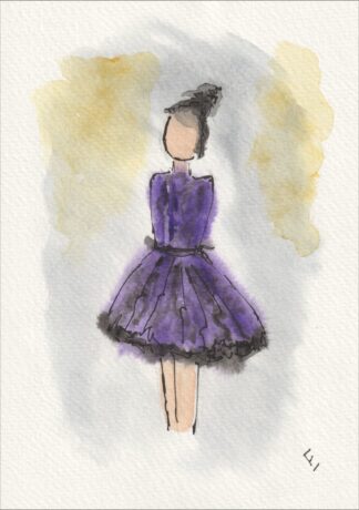 Figurative Female Wall Art, Original Feminine Painting In Watercolour And Ink