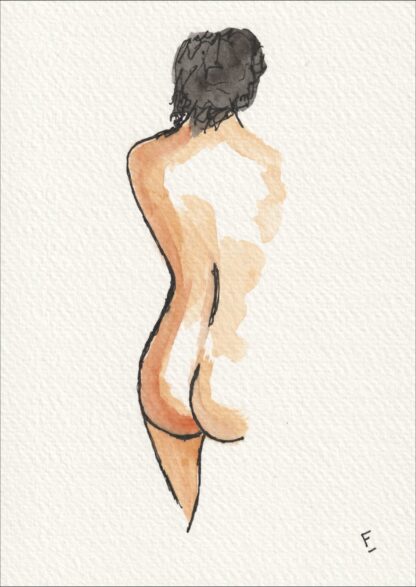 Original Figurative Nude Female Painting, Signed Contemporary Feminine Art