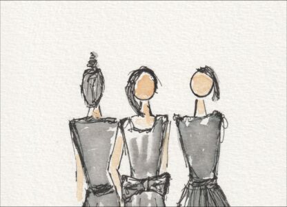 Original Figurative Female Wash And Ink Painting, Signed Contemporary Wall Art - Image 2