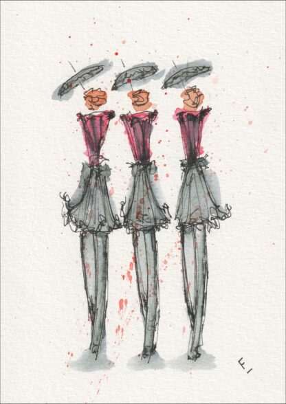 Original Female Wall Art, Figurative Painting, Signed Watercolour And Ink