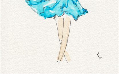 Original Painting, Figurative Female Watercolour And Ink Wall Art, Abstract - Image 3