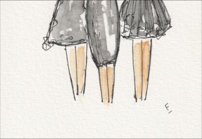 Original Figurative Female Wash And Ink Painting, Signed Contemporary Wall Art - Image 3