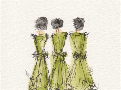 Female Wall Art, Figurative Painting Of Three Women, Original Signed Watercolour - Image 2