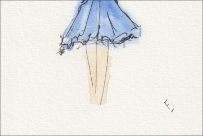 Female Wall Art, Figurative Minimalist Painting Of A Woman With Umbrella - Image 3