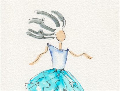 Figurative Female Painting, Original Watercolour Wall Art, Contemporary Artwork - Image 2