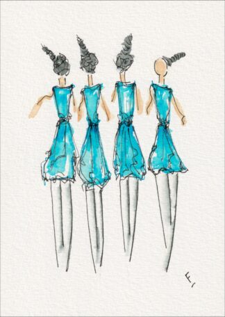 Original Wall Art, Figurative Female Painting, Signed Watercolour Artwork