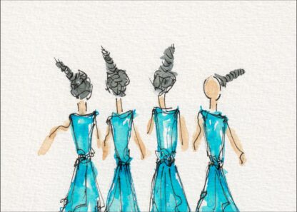 Original Wall Art, Figurative Female Painting, Signed Watercolour Artwork - Image 2