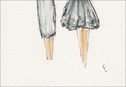 Original Figurative Female Painting In Watercolour, Signed Contemporary Wall Art - Image 3