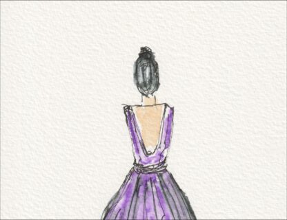 Figurative Female Wall Art, Original Watercolour And Ink Feminine Artwork - Image 2