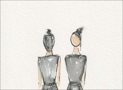 Figurative Abstract Female Wall Art, Original Painting In Watercolour And Ink - Image 2