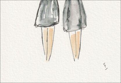 Figurative Abstract Female Wall Art, Original Painting In Watercolour And Ink - Image 3