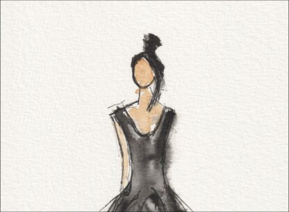 Figurative Female Wall Art, Original Feminine Painting In Watercolour And Ink - Image 2