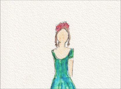 Female Wall Art, Original Painting In Watercolour And Ink, Figurative Artwork - Image 2