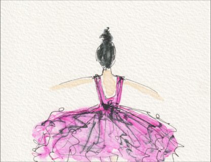 Ballet Wall Art, Original Painting In Watercolour And Ink, Signed Dance Artwork - Image 2