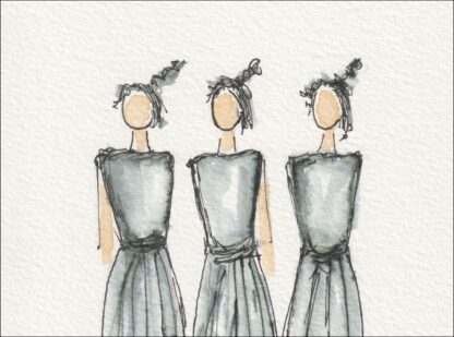 Original Figurative Female Wash And Ink Painting, Signed Contemporary Wall Art - Image 2