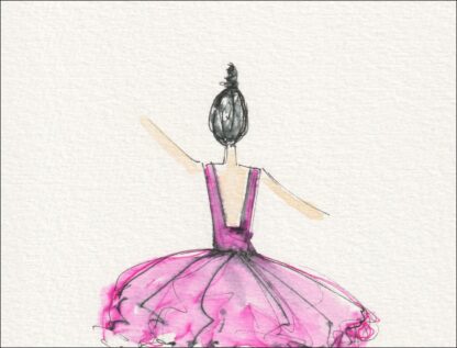Ballet Wall Art, Original Painting In Watercolour And Ink, Ballerina Home Decor - Image 2