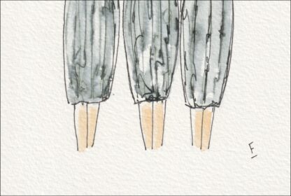 Original Figurative Female Wash And Ink Painting, Signed Contemporary Wall Art - Image 3
