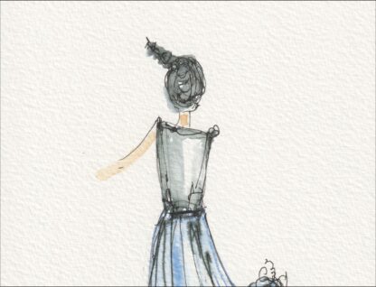 Female Wall Art, Figurative Woman Painting, Signed Watercolour And Ink Original - Image 2