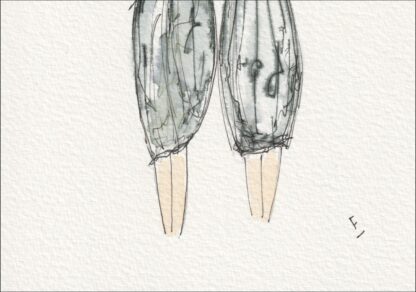 Female Wall Art, Figurative Painting, Original Signed Minimalist Watercolour - Image 3