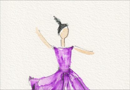 Dance Wall Art, Original Painting In Watercolour And Ink, Figurative Artwork - Image 2