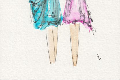 Female Wall Art, Figurative Painting Of Two Women, Original Signed Watercolour - Image 3