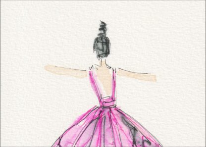 Ballet Wall Art, Figurative Painting Of A Ballerina, Original Signed Watercolour - Image 2