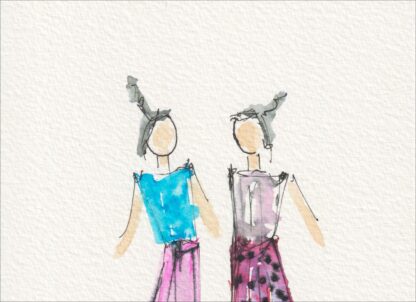 Female Wall Art, Figurative Woman Painting, Original Signed Watercolour And Ink - Image 2