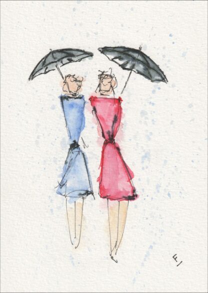 Female Wall Art, Original Figurative Painting, Signed Watercolour And Ink