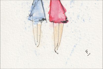 Female Wall Art, Original Figurative Painting, Signed Watercolour And Ink - Image 3
