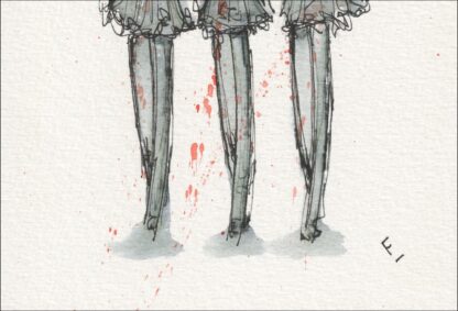 Original Female Wall Art, Figurative Painting, Signed Watercolour And Ink - Image 3