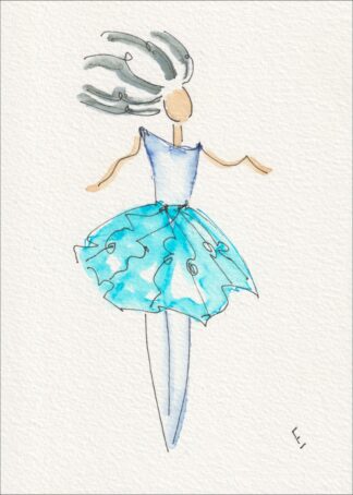 Figurative Female Painting, Original Watercolour Wall Art, Contemporary Artwork