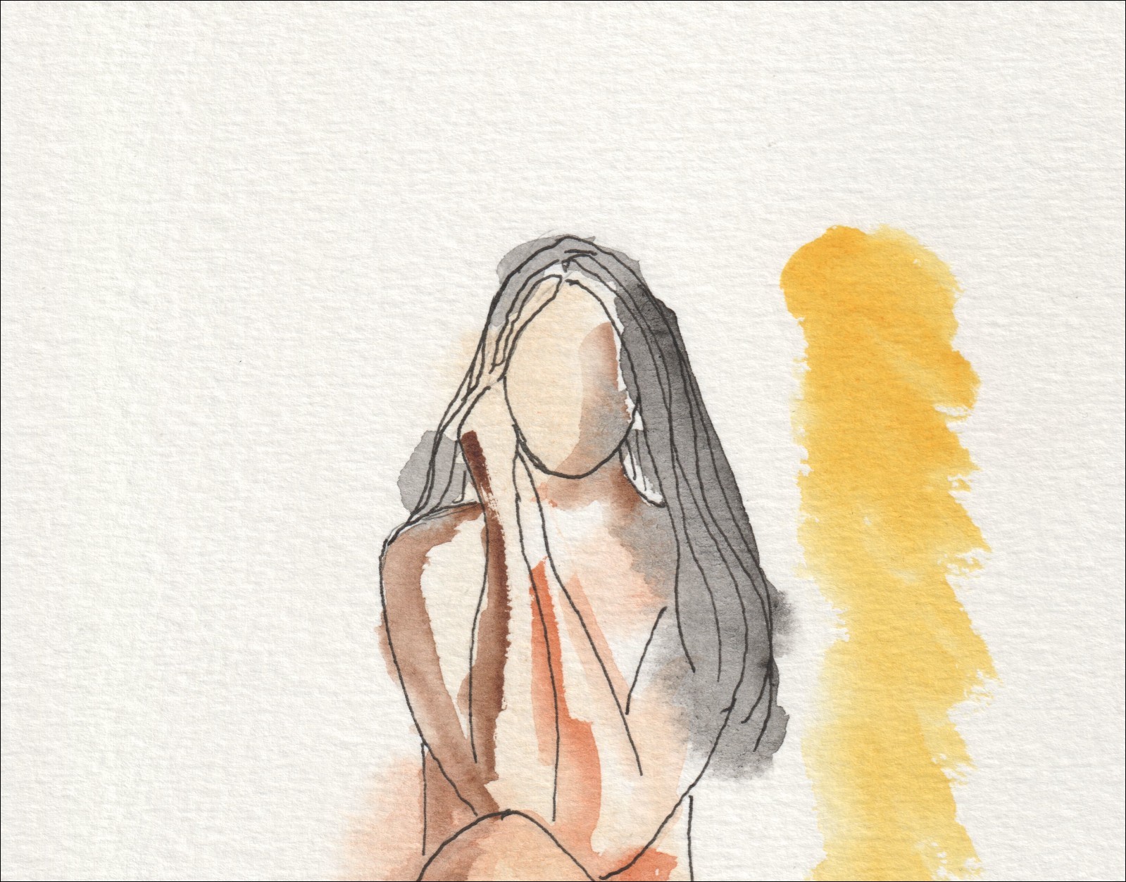 Original Signed Figurative Watercolour Painting Of A Nude Female Wall Art - Image 2