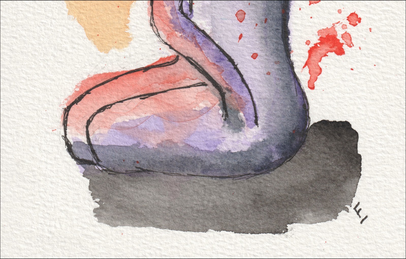 Female Figurative Painting, Original Watercolour And Ink Feminine Wall Art - Image 3